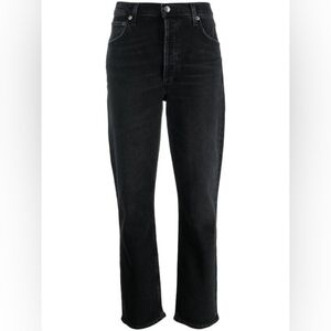 AGOLDE Riley Long high-rise jeans black